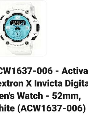 Ativa White Sport Watch with Turquoise Dial
